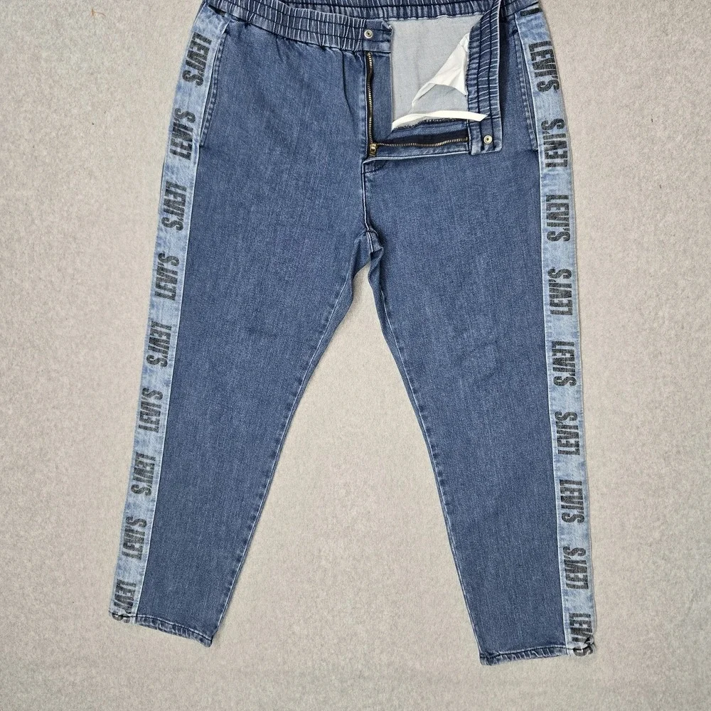 Levi's Men Jeans L Denim Hi Ball Roll Logo Stripe Altered Track Buzzer Beater